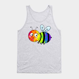 A little, rainbow bee. Tank Top